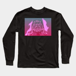 Vaporwave Genghis Khan 4219 Ulaanbaatar Long Sleeve T-Shirt